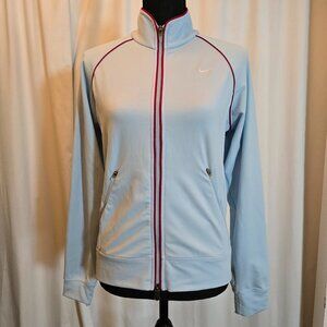 Nike Baby Blue Track Jacket w/ red stripe S